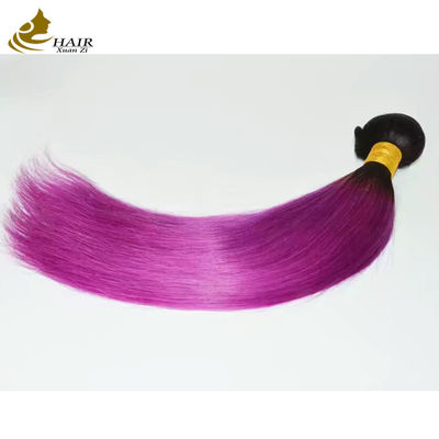 Couleur rose douce Ombre tissage extensions de cheveux lignes droites