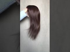 130% Densité 18 pouces Os droit 3# Full Lace cheveux humains Lace Perruque