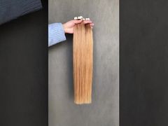 Extensions de cheveux PU adhésives, couleur 27#, cheveux européens de haute qualité, prix de gros