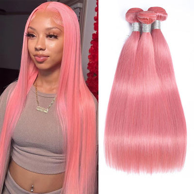 100% de fabrication en gros de tissus de cheveux humains roses non transformés