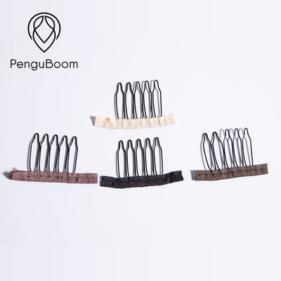 Tightly Connected 5 Teeth Metal Wig Comb Clips Stainless Steel For Diy Wig