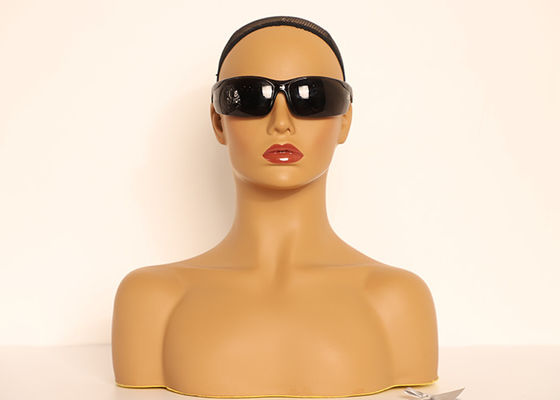 Fashionable Full Bust Pvc Shoulder Mannequin Head African American Face