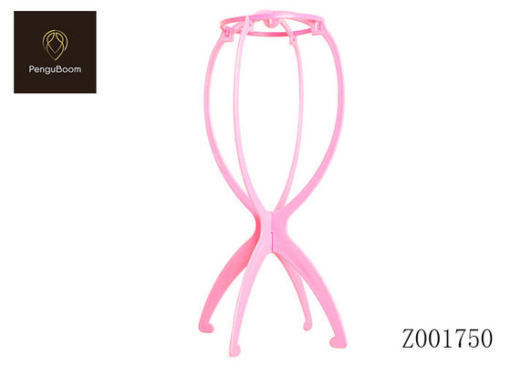 Height 36cm Adjustable Plastic Wig Stands 90g Blue Pink Black White