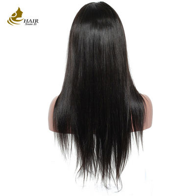 Perruque à cheveux humains personnalisés en dentelle naturelle noire perruque à cheveux humains droits