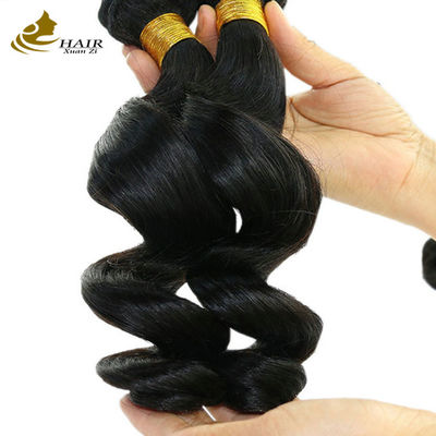 Naturel Noir Cambodgien Vierge 16 pouces Brésilien Cheveux lâches OEM