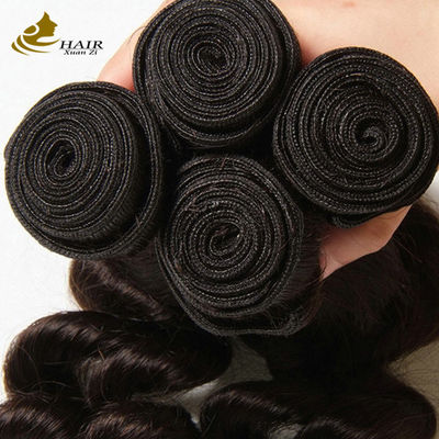 Naturel Noir Cambodgien Vierge 16 pouces Brésilien Cheveux lâches OEM