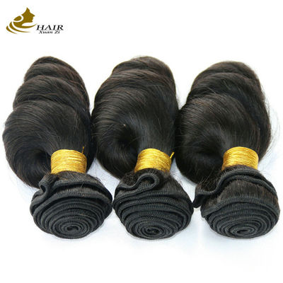 Naturel Noir Cambodgien Vierge 16 pouces Brésilien Cheveux lâches OEM