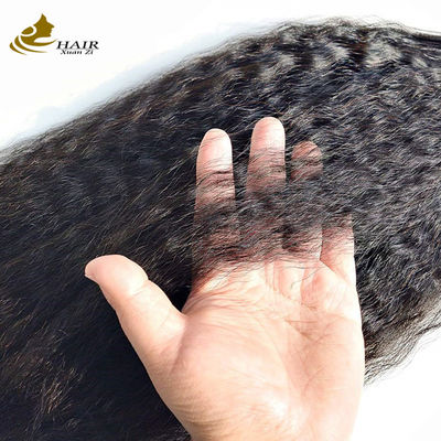 Des extensions de cheveux humains naturels noirs de 18 pouces.