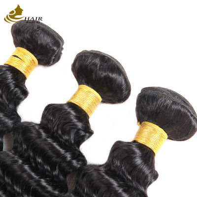 Vente directe d'usine Brésilien de cheveux humains vierges 1b Couleur Deep Wave Hair Bundle