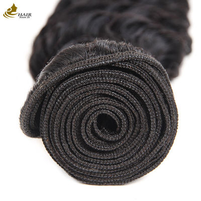 Vente directe d'usine Brésilien de cheveux humains vierges 1b Couleur Deep Wave Hair Bundle