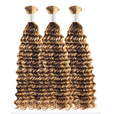 Haute qualité Cheveux humains de couleurs variées en vrac 100% Extension de cheveux humains