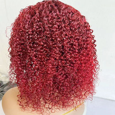 Couleur Bob Perruque à dentelle frontale 13X4 Perruque à dentelle frontale Curl cheveux humains Perruque à dentelle 180%