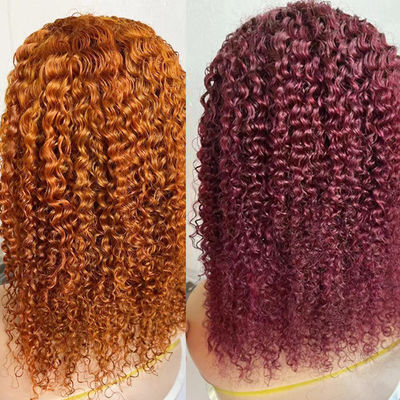 Couleur Bob Perruque à dentelle frontale 13X4 Perruque à dentelle frontale Curl cheveux humains Perruque à dentelle 180%