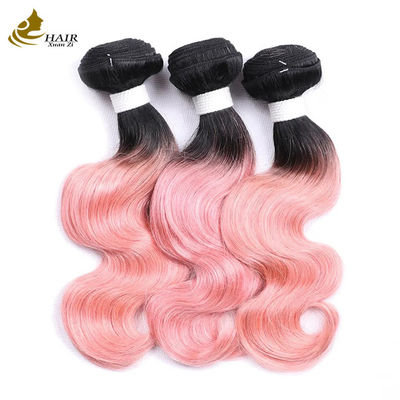 Prix d'usine Cheveux humains vierges indiens bruts 1b/Coupe de cheveux humains de couleur rose