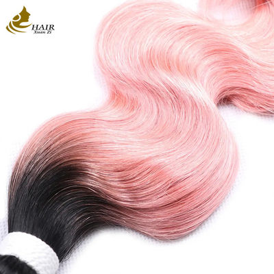 Prix d'usine Cheveux humains vierges indiens bruts 1b/Coupe de cheveux humains de couleur rose