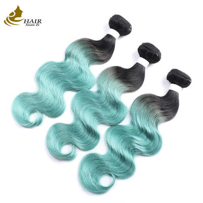 Vente directe d'usine Cheveux humains vierges vietnamiens 1b/Bundle de cheveux droits bleus