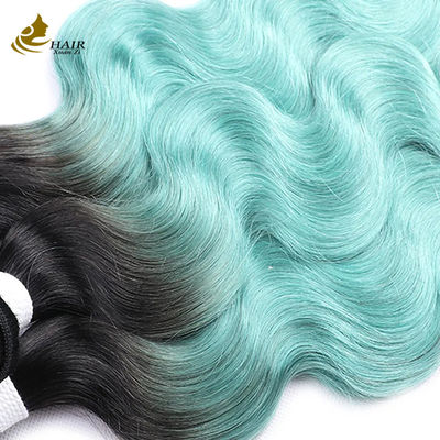Vente directe d'usine Cheveux humains vierges vietnamiens 1b/Bundle de cheveux droits bleus