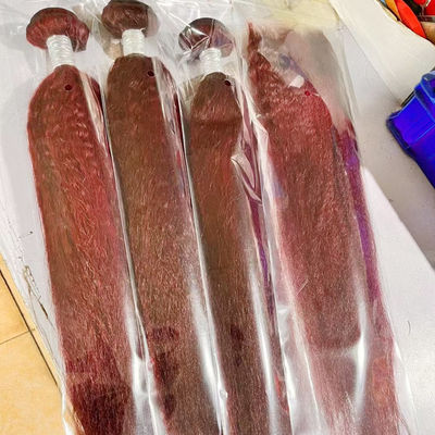 Vente en gros Ombre Extensions de cheveux humains Brésilien Kinky Droite Yaki Boucles de cheveux tissés