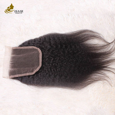 Ventes en gros Naturel Noir Cuticule Aligné Vierge Indienne Kinky Droite Boucles de Cheveux Humains