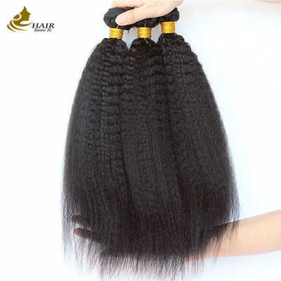 Tissus brésiliens Yaki Cheveux humains droits Kinky Liens droits Liens épais