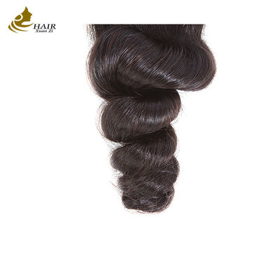 Boucles de cheveux brésiliens Cheveux humains Boucles de cheveux en forme de vague avec fermeture