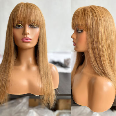 Légère 27# Couleur Cheveux humains Vierge brésilienne Perruques frontales avec poings