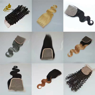 Cheap Chinese Virgin Human Hair 4X4 13*4 Fermeture en dentelle