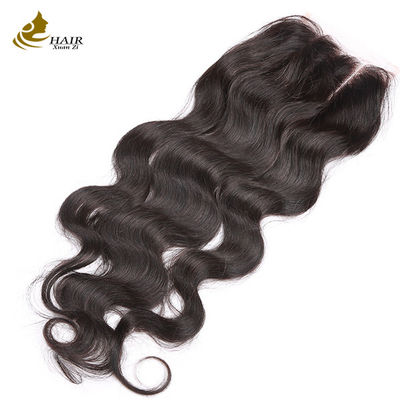 Gros de bonne qualité brésilienne corps vierge vague cheveux humains 4*4 fermeture de dentelle