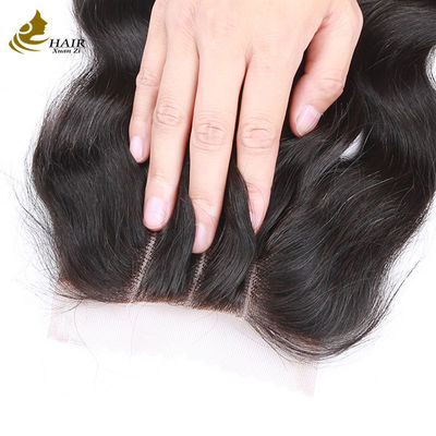 Gros de bonne qualité brésilienne corps vierge vague cheveux humains 4*4 fermeture de dentelle