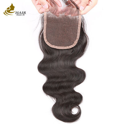 Gros de bonne qualité brésilienne corps vierge vague cheveux humains 4*4 fermeture de dentelle