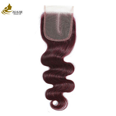 Virgin Ombre 99j Body Wave Cheveux humains Fermeture en dentelle avec cheveux de bébé