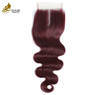 Virgin Ombre 99j Body Wave Cheveux humains Fermeture en dentelle avec cheveux de bébé