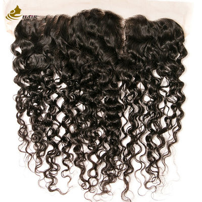 Écouter à l'oreille péruvienne vierge Cheveux humains Frontale dentelle personnalisée Frontale 13*4