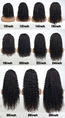 Vente en gros Transparent 13X4 dentelle Front Kinky boucle brésilienne Vierge Perruque de cheveux humains