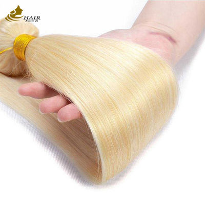 613 Blonde 100% cheveux humains virgin Extension des boutons droits