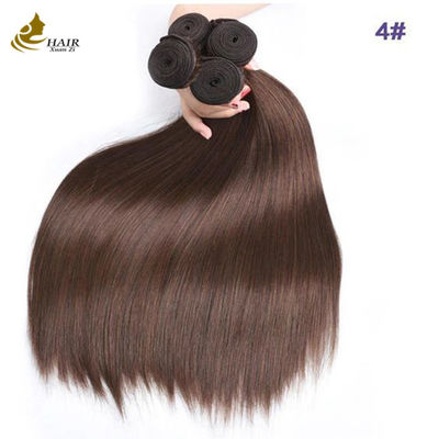 4# Couleur Chocolat Brun Régle Boucle de cheveux humains Boucles de tissu