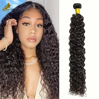 Naturel Noir Bouclier Boucle de cheveux humains Brésiliens Boucles d'extensions de cheveux Tissus