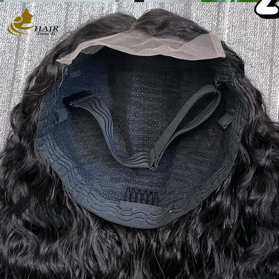 Sans colle 5*5 Transparent dentelle à l'avant Cheveux humains naturels Sans colle Tête en soie