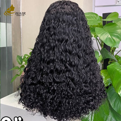 Sans colle 5*5 Transparent dentelle à l'avant Cheveux humains naturels Sans colle Tête en soie