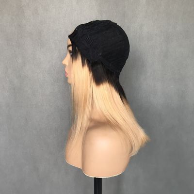U Partie Perruque T1b/27 Couleur débutant amicale droite sans colle de style protecteur Perruque de cheveux humains 150% Densité