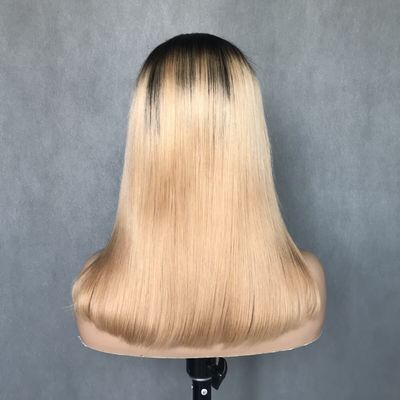 U Partie Perruque T1b/27 Couleur débutant amicale droite sans colle de style protecteur Perruque de cheveux humains 150% Densité