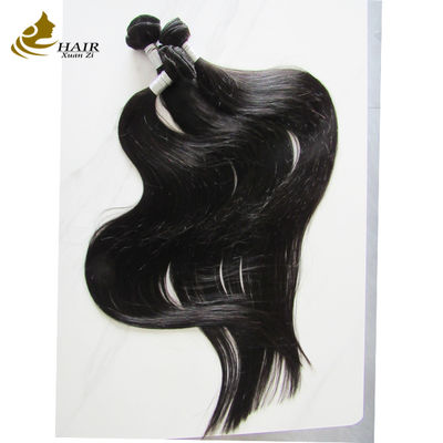 30 pouces de cheveux humains vierges naturels noirs avec 20 pouces de fermeture