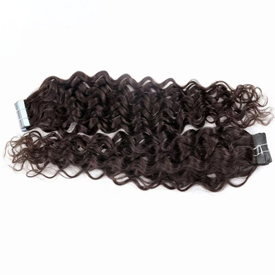 20 pouces de ruban adhésif naturel à vapeur d'eau noire dans les extensions de cheveux humains