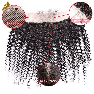 18 pouces de cheveux humains vierges bruts, en bandeau de tissu, pervers 1B, noir naturel.