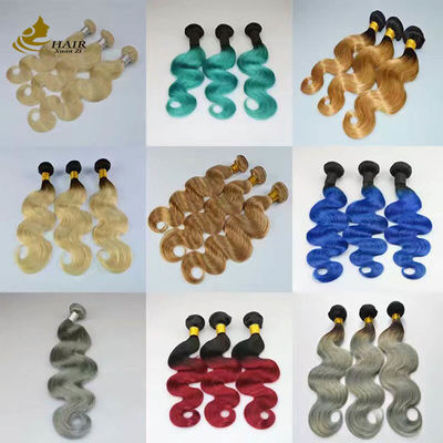 Mèches d'extensions de cheveux humains vierges Ombre 613, tissage en forme de vague, alignement cuticulaire 100% humain