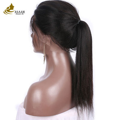 Vêtements à l'avant en laine de cheveux humains Perruque droite 100% vierge péruvienne