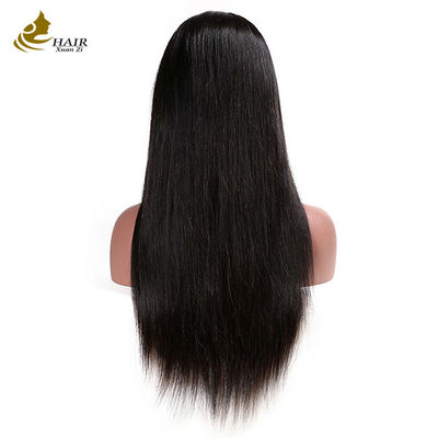 Vêtements à l'avant en laine de cheveux humains Perruque droite 100% vierge péruvienne
