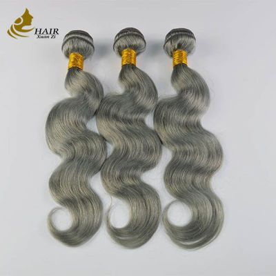Les extensions de cheveux humains gris Ombre 26 pouces avec fermeture
