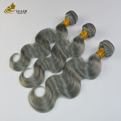 Les extensions de cheveux humains gris Ombre 26 pouces avec fermeture