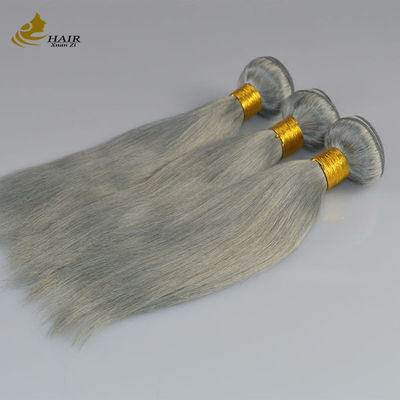 100% Vierge Ombre Extensions de cheveux humains Invisi Ruban gris